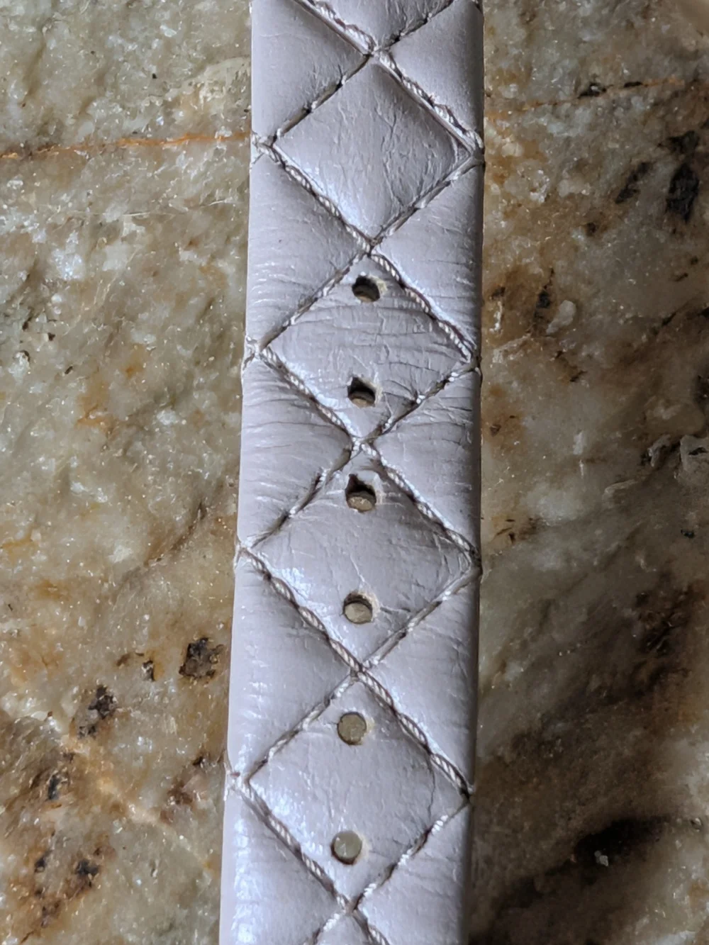 kate spade New York Metro Quilted Taupe Leather Strap Silver-Tone Dial Watch
